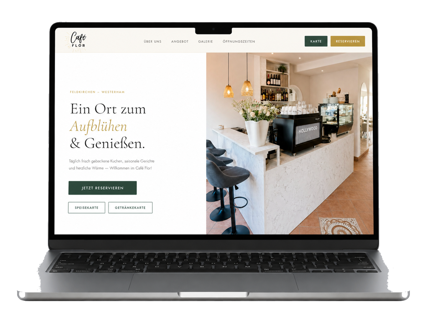 Café Flor new website by Blue Mango